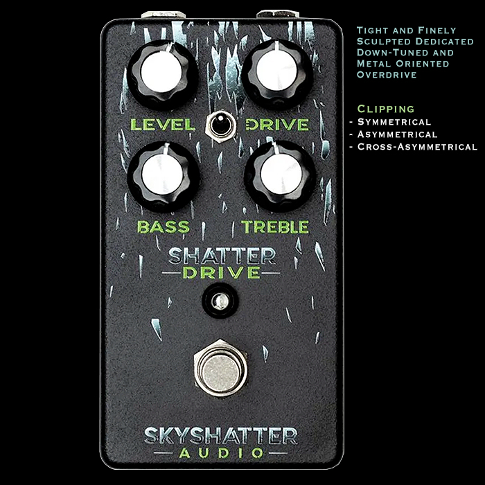 New builder Skyshatter Audio's first pedal is the dedicated down-tuned guitar and Metal oriented Shatter Drive