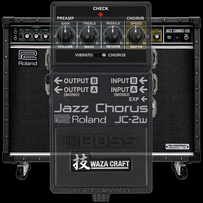 The first GPX Deviation of 2023 sees me conceptualising a 50th Anniversary Roland Jazz Chorus Amp Tribute in the guise of a Boss JC-2W Waza Craft style Pedal