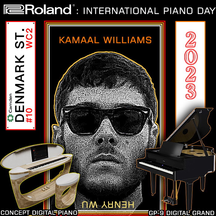 Roland Celebrates International Piano Day with Live Performances by Kamaal Williams on the brand new 50th Anniversary Concept Piano and GP-9 Digital Grand