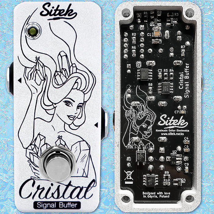 Sitek Guitar Electronics' pristine Cristal Signal Buffer delivers superior tones equal to its refined looks