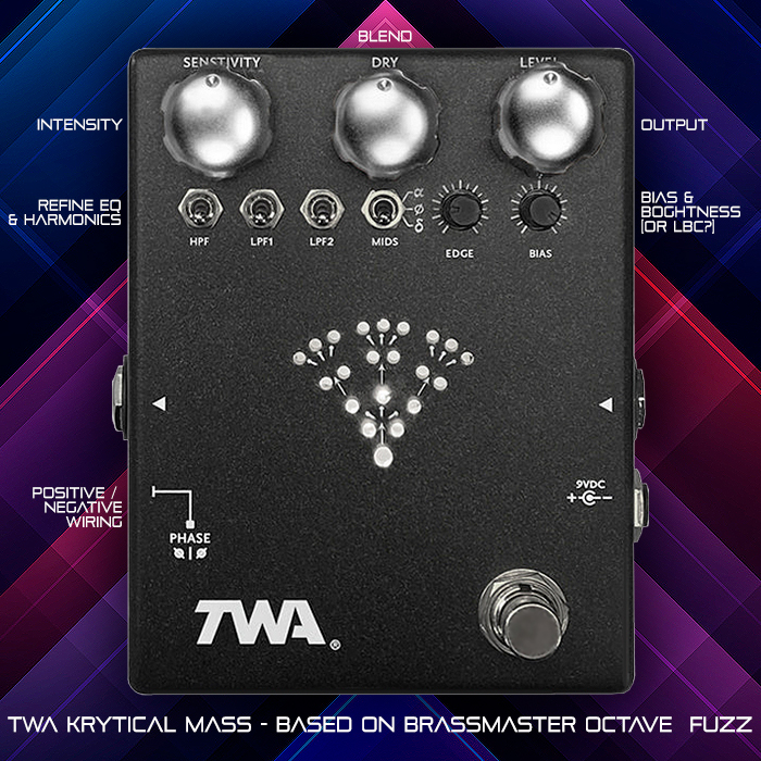 Totally Wycked Audio spins the Brassmaster Bass Octave Fuzz into the even more stellar Krytical Mass