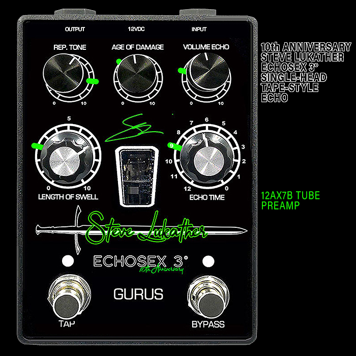 Gurus Pedals celebrate Steve Lukather's many years use of their Echosex Delay with a Signature 10th Anniversary Echosex 3° Edition