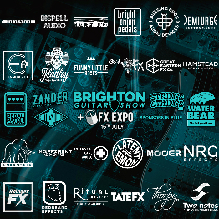 The Brighton Guitar Show & FX Expo takes place one month from today on the 15th of July at Brighton Racecourse