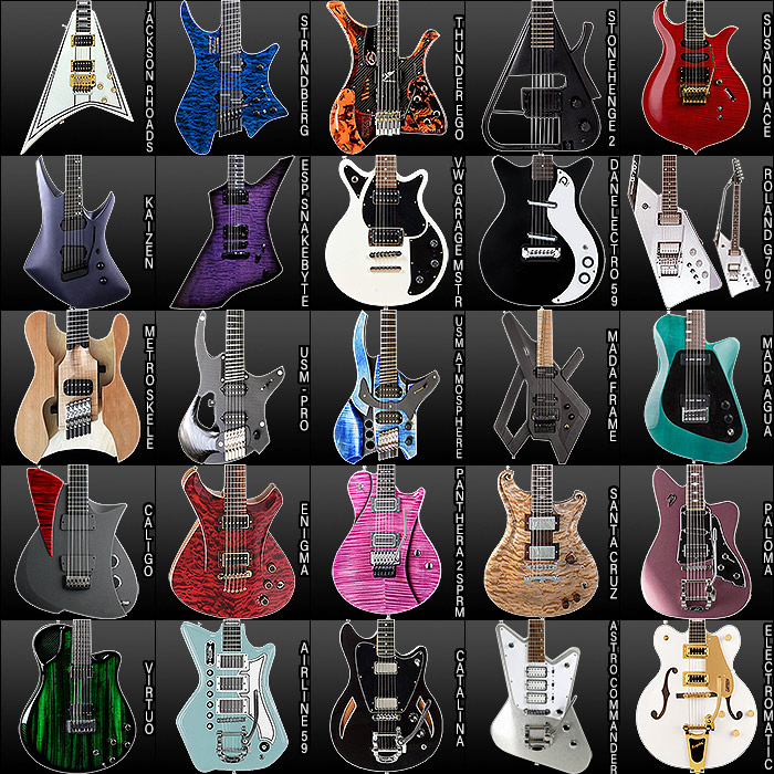 Another 25 Notable and Distinct Guitar Body Shapes - Part 3