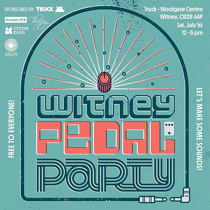 Doug Tolley's Witney Pedal Party takes place at the Truck Music Store, Witney Woolgate Shopping Centre - from 12-5pm TOMORROW!