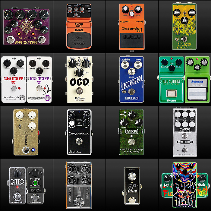 16 of the most notable 'Bread & Butter' Pedals!