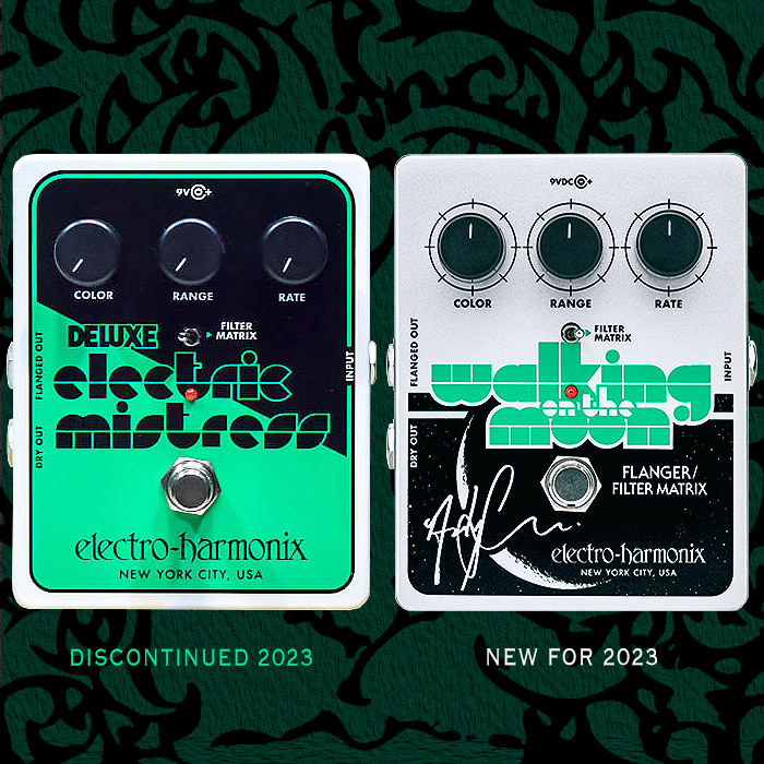 Electro-Harmonix discontinues the Deluxe Electric Mistress, and immediately brings it back as the Andy Summers Signature Walking on the Moon Flanger