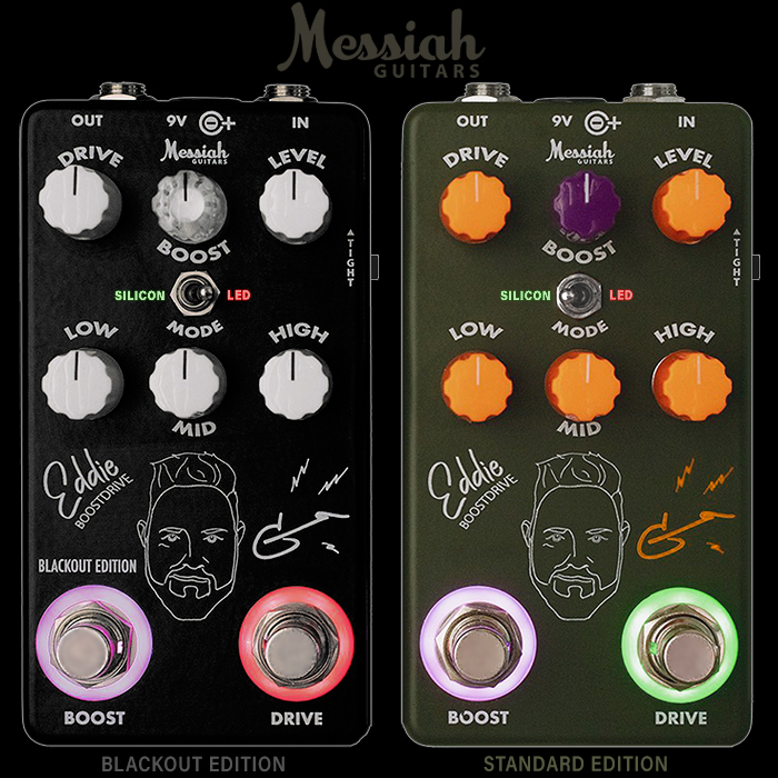 Last chance to acquire early limited Blackout Edition of Messiah Guitars Signature Eddie Haddad BoostDrive Pedal