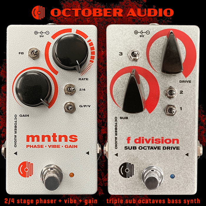 October Audio releases the really cool F Division Sub Octave Drive - a sort of Monophonic Bass Fuzz Synth with 3 selectable Sub Octaves