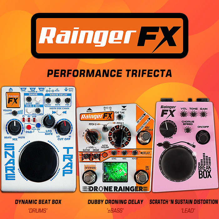 Rainger FX's Break Box, Drone Rainger and Snare Trap are all brilliantly creative devices each on their own - while all three together deliver something extraordinary!