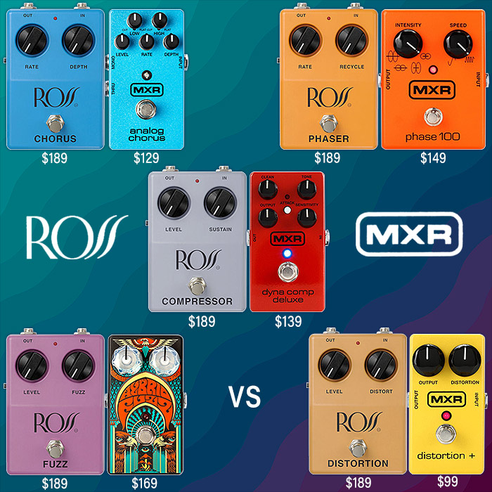 A fair and balanced contemporary appraisal of the new Ross Pedals versus their MXR sort of equivalents