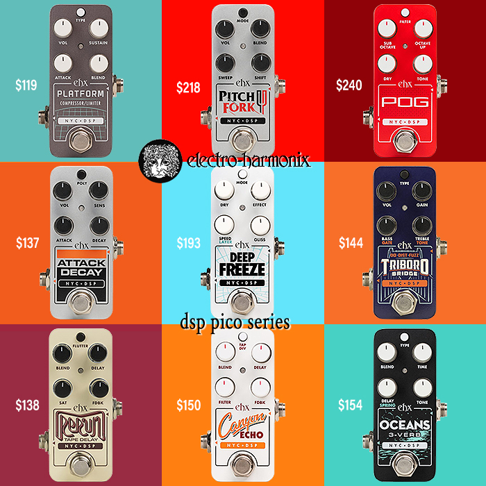Electro-Harmonix unleashes full-featured Pico Series (Mini) DSP Editions of some of its most iconic pedals