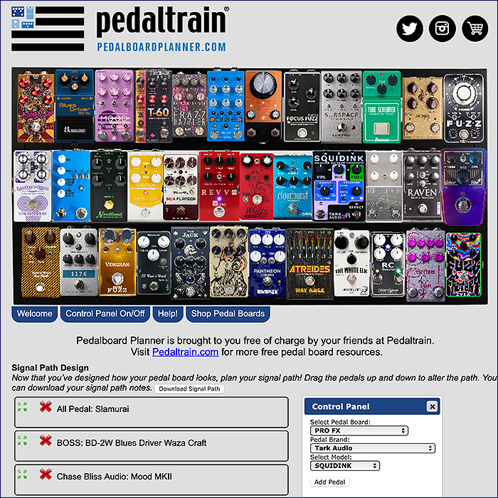 All Pedal Brands should make sure they're Present and Correct (Up-to-Date) on Pedaltrain's persistently popular Pedalboard Planner Utility!
