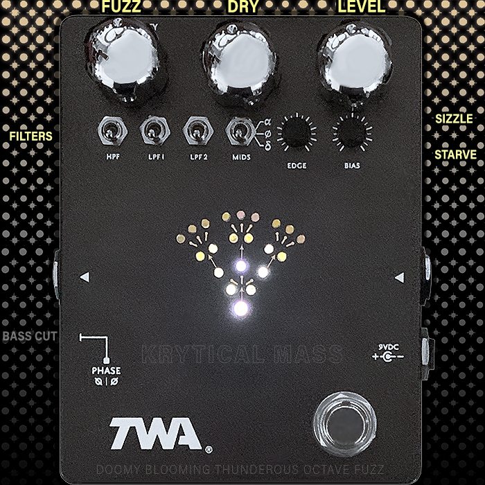 TWA's Krytical Mass Brassmaster-style Octave Fuzz unleashes a Gods of Thunder Monster Low-End Rumbling Wall of Sound