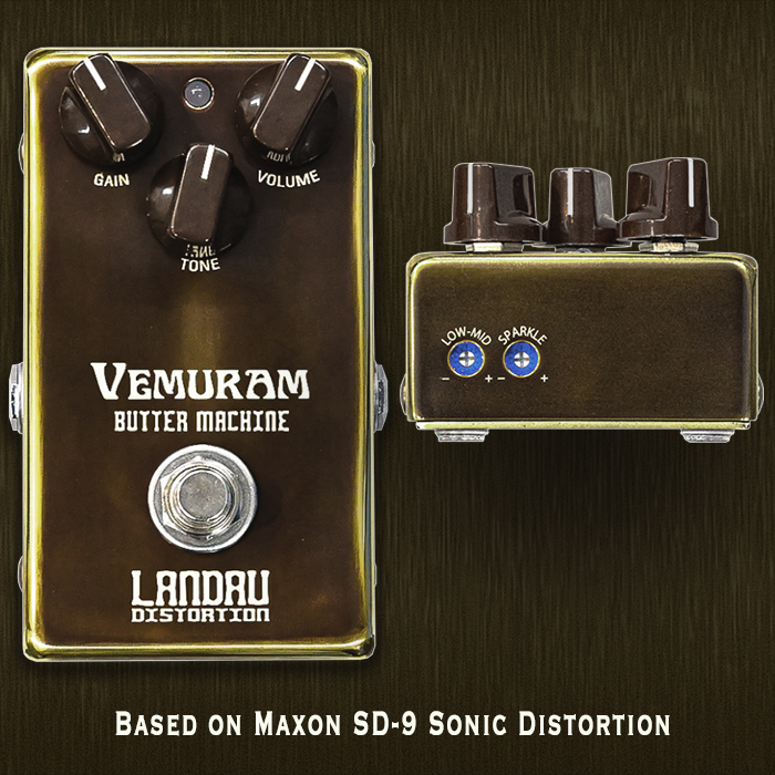 Michael Landau spends two years redesigning and refining the Maxon SD-9 Sonic Distortion leading to the evolved and extended range Vemuram Butter Machine Distortion