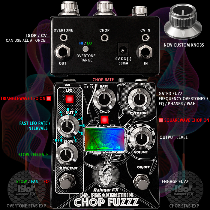 Rainger FX perfects its Dr Freakenstein Fuzz in its most potent and compact iteration to date - featuring multiple dimensions of playback and killer new custom knobs