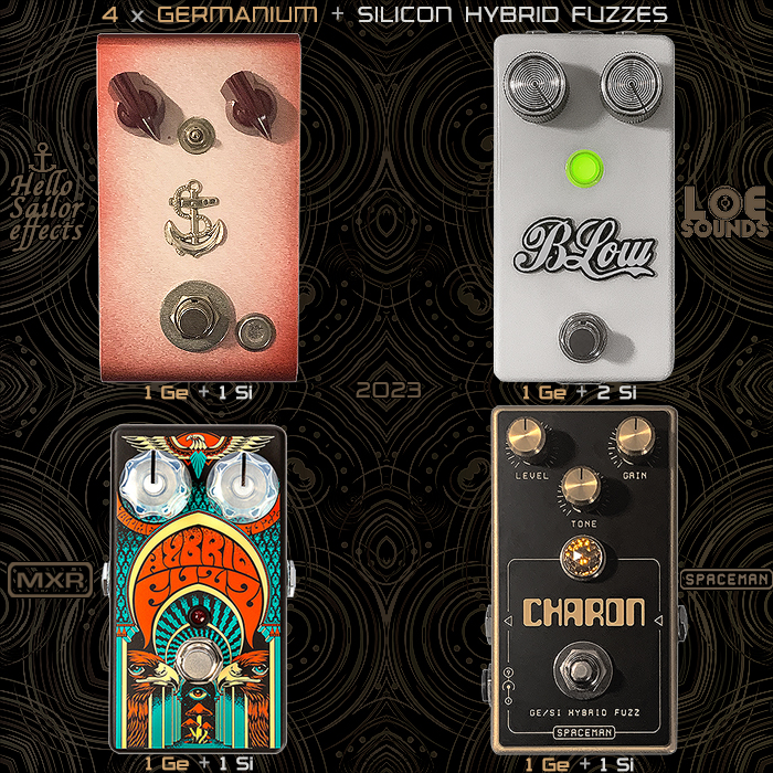 4 Cool Germanium + Silicon Hybrid 2 and 3 Transistor Fuzzes acquired over the last couple of months