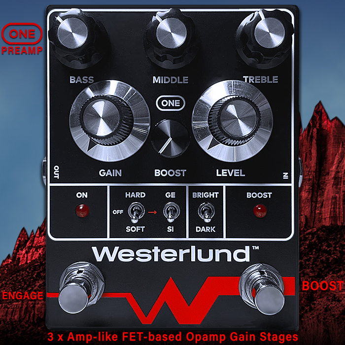 Westerlund's first pedal - the ONE Preamp is a really great sounding extended range FET-based Preamp / Overdrive