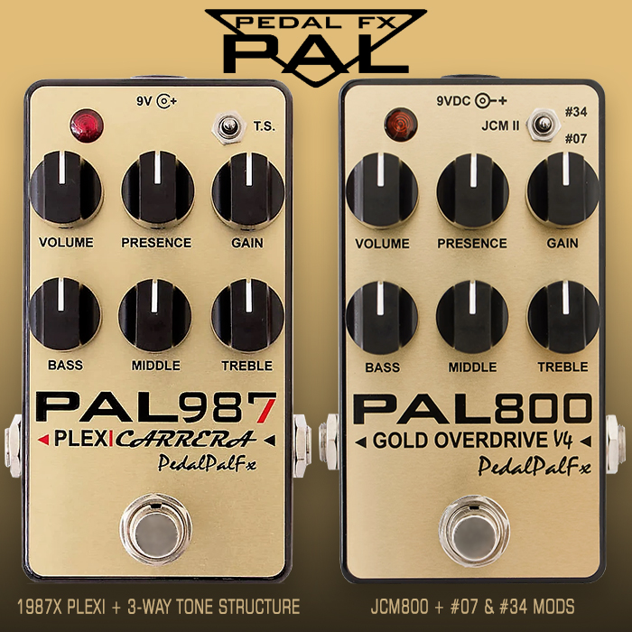 PedalPalFX's PAL987 Plexi Carrera and PAL800-V4 Gold Marshall style Overdrives have never been better or more accessible than in their current Compact Enclosure formats