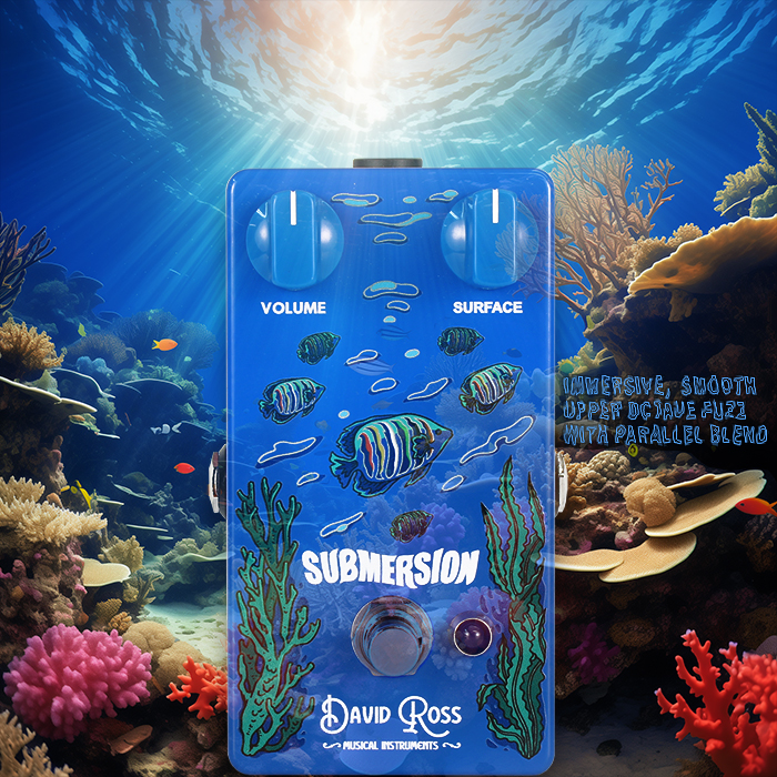 David Ross Musical Instruments launches the Kickstarter for his new smooth, refined and immersive Submersion Octave Fuzz with parallel blend
