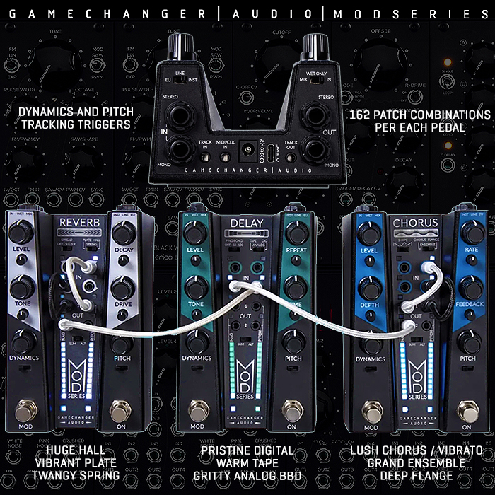 Gamechanger Audio brings Advanced-Dynamics Modular Synth Cross-Cabling to Stompboxes with its innovative MOD Series