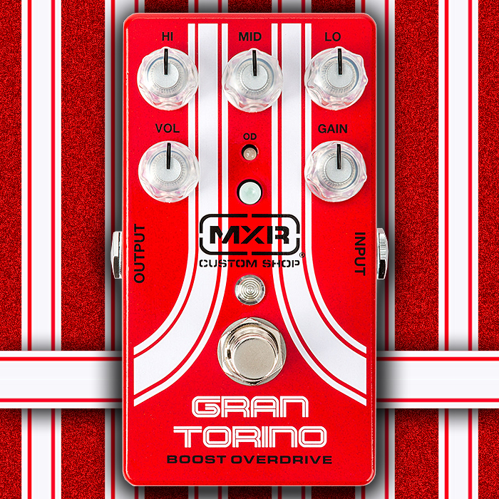 MXR retools its Il Torino Boost Overdrive as the Gran Torino - now with suitably fetching racing stripes