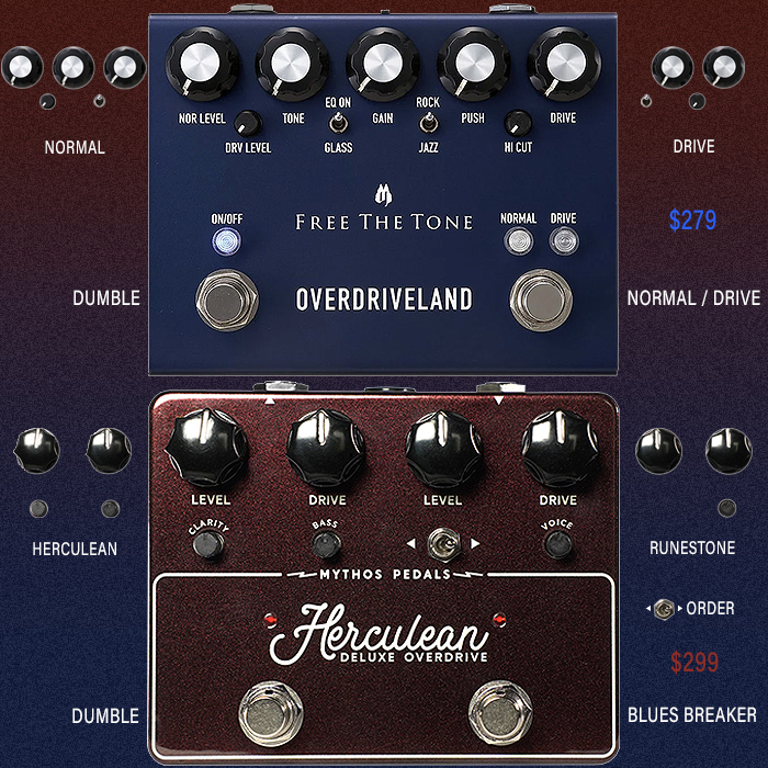 2 Cool Dumble-esque Dual Channel Overdrives - the Free The Tone Overdriveland and Mythos Pedals Herculean Deluxe