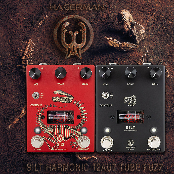 Walrus Audio collaborates with Tube expert Jim Hagerman for the 12AU7 powered Silt Harmonic Fuzz