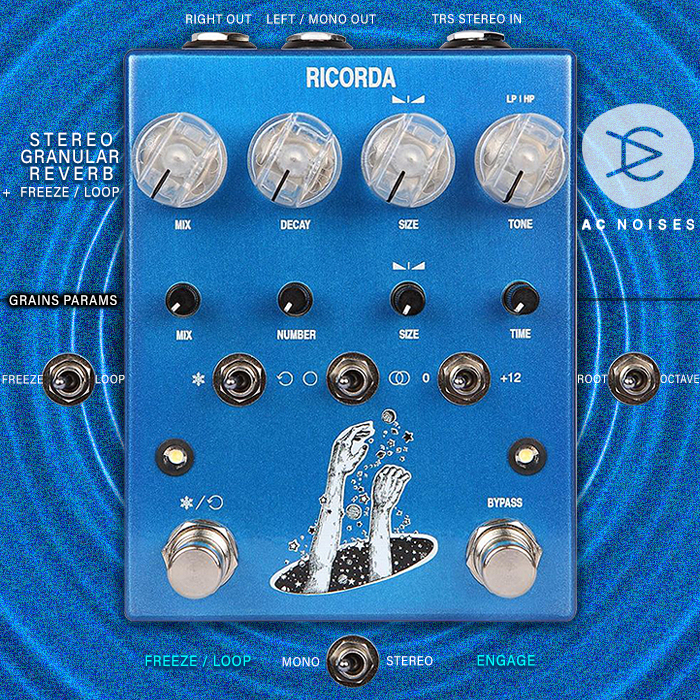 AC Noises unleashes the really smart Ricorda Stereo Granular Reverb + Freeze/Loop