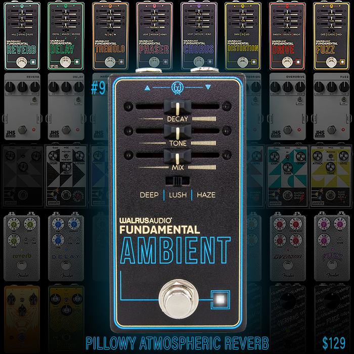Walrus Audio's 9th in the Fundamental Series is the somewhat different AMBIENT Pillowy Atmospheric Reverb