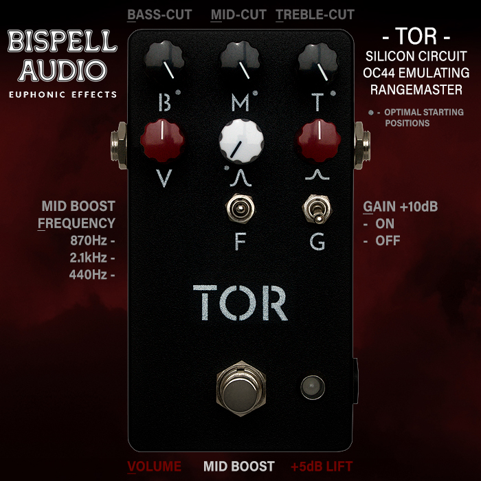 Bispell Audio reboots its TOR Silicon Circuit OC44 Emulating Rangemaster - now in V2 edition with even more granularity and versatility
