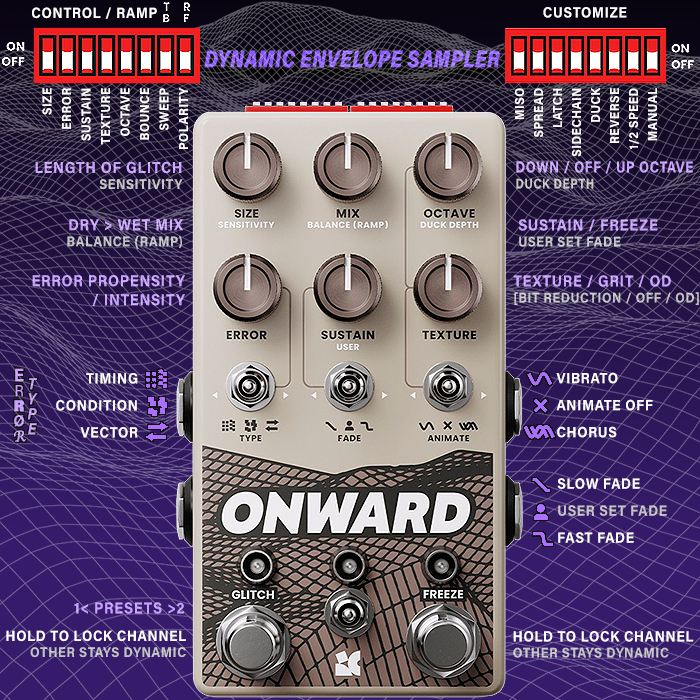 Chase Bliss's latest Onward Dynamic Sampling Device is a really smart Tom Majeski pet project / extrapolation from his former Cooper FX Outward Pedal
