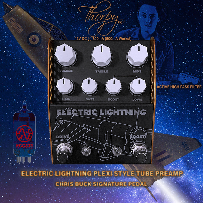 Chris Buck's Signature ThorpyFX Electric Lighting Plexi Style Tube Preamp suitably delivers exquisite tube tones alongside superior dynamics