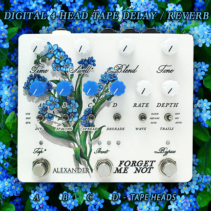 Alexander Pedals makes a slight detour for its latest Forget Me Not Digital 4-Head Tape Delay / Reverb