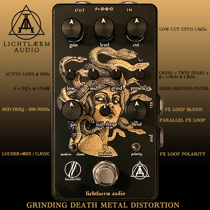 Lichtlaerm Audio's latest masterpiece is its visceral Medusa Death Metal take on the venerable Boss HM-2 Heavy Metal Distortion