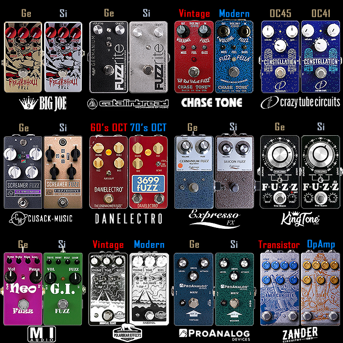 12 Compact Fuzz Pedal Pairs Capsule Collection