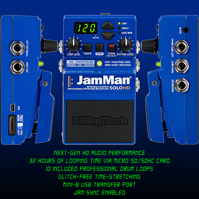 DigiTech releases smart new extended duration JamMan Solo HD Looper with several smart features in tow