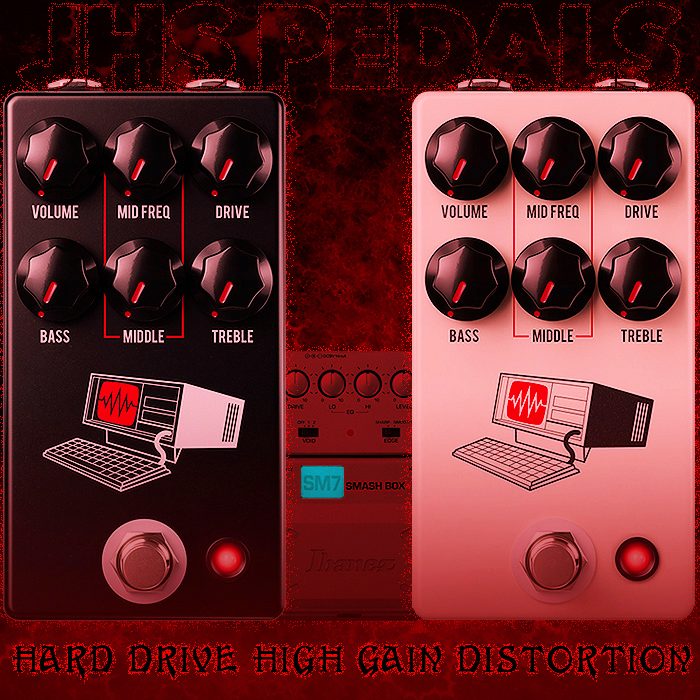 JHS Pedals delivers its first proper High Gain Distortion - the very aptly named and symbolised - Hard Drive