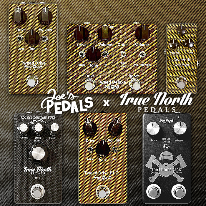 Joe's Pedals in the UK stocks the full range of True North Pedals - including the recently arrived Tweed Drive P.I.O. and Tweed Drive Junior