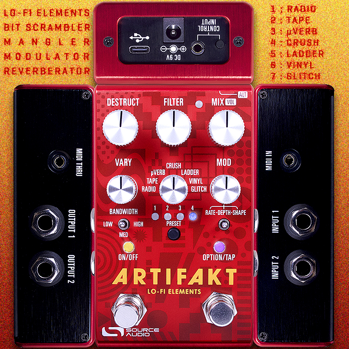 Source Audio has birthed a monster ultimate all-rounder Stereo Lo-Fi Manipulator - the Artifakt Lo-Fi Elements