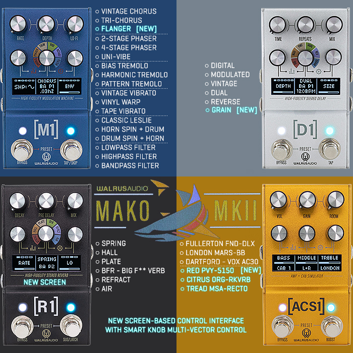 Walrus Audio's Mako Series really comes of age with its extra features and new MKII screen-based control interface