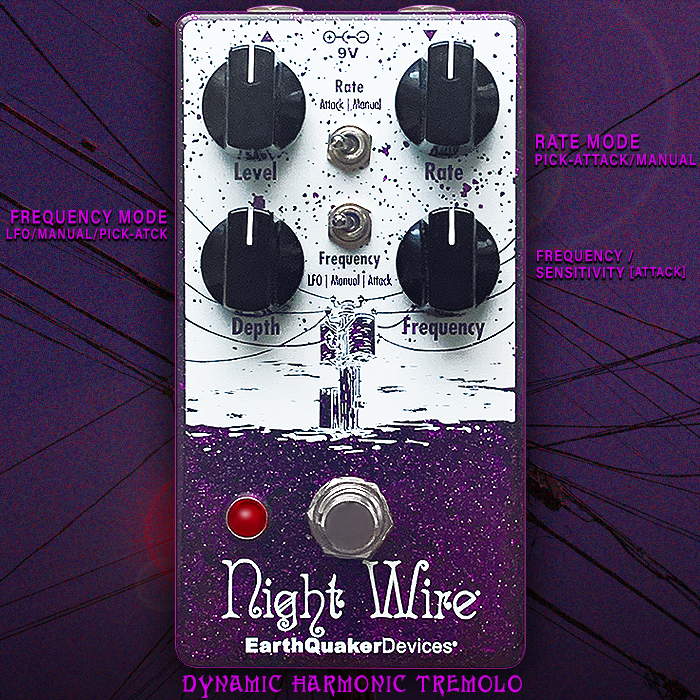 EarthQuaker's Night Wire is a really smart and elegant Dynamic Harmonic Tremolo - which you can control with your playing style and pick attack