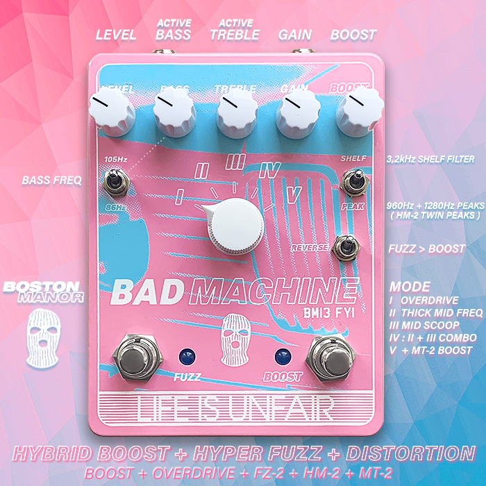 Life is Unfair collaborates with Boston Manor on Bad Machine weapons-grade Hyper Fuzz evolution - including Independent Boost, and with HM-2 and MT-2 accents