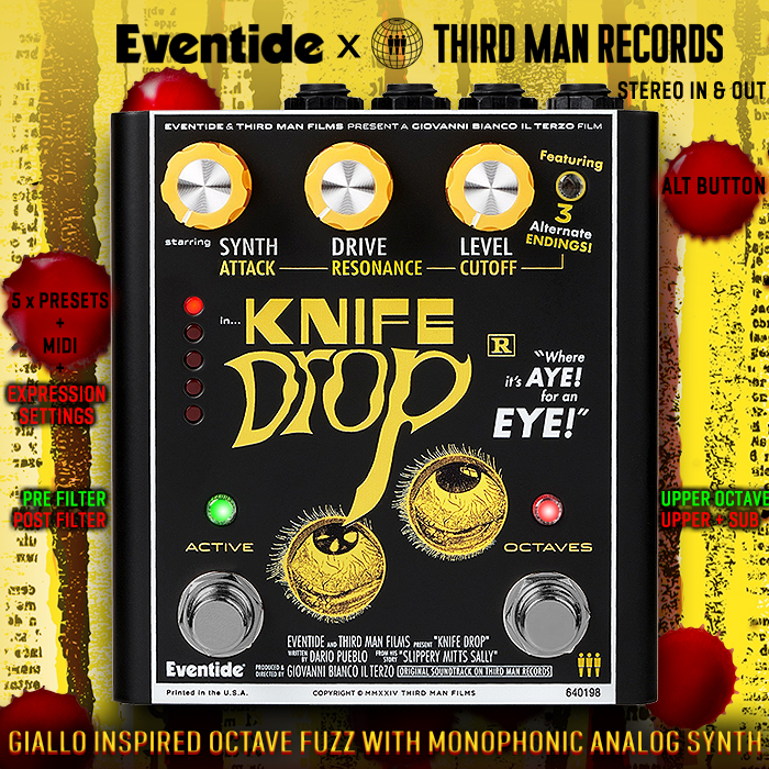 Jack White's Eventide collaboration yields Giallo inspired Knife Drop Octave Fuzz with Monophonic Analog Synth