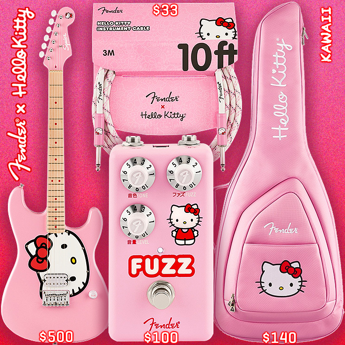 Fender ramps up its Sanrio Hello Kitty Kawaii Collaboration - celebrating 50 years!