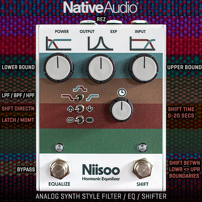 Native Audio takes a colourful detour via Blackfeet Blanket inspired Niisoo Harmonic Equalizer Filter / EQ / Shifter