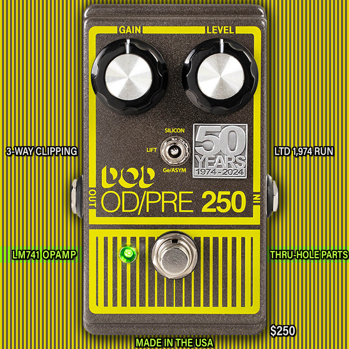 DOD drops limited 1,974 run Overdrive Preamp 250 50th Anniversary Edition for Black Friday