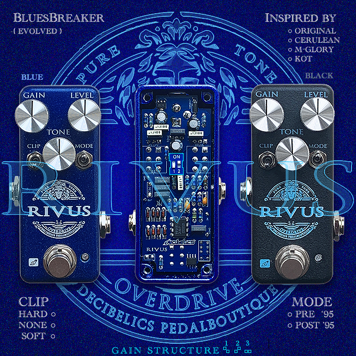 Decibelics delivers more of its mini magic with its superb sounding extended range Rivus Overdrive Mini take on the BluesBreaker