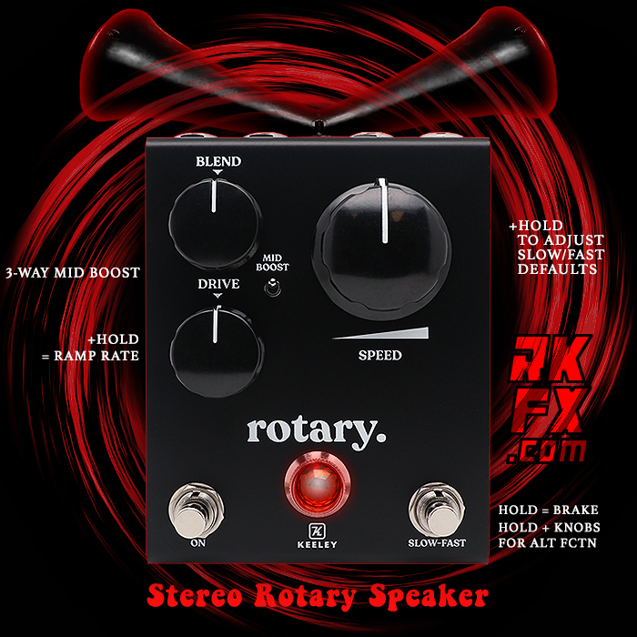 Keeley enhances and reboots its Beach Boys I Get Around Pedal as the improved all-black 'Rotary'