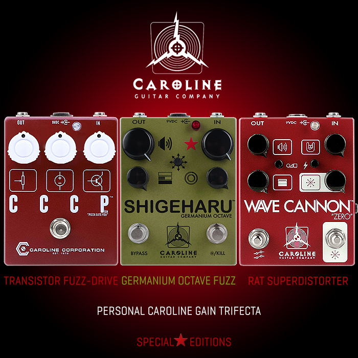 My Caroline Guitar Company Gain Pedal Trifecta is now complete - with the arrival of the Special Germanium Edition of the Shigeharu Octave Fuzz!